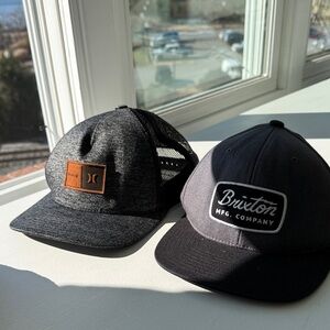 Hurley Black and Gray Mesh Snapback Hats